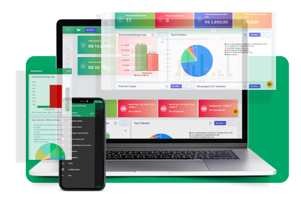 Sistema Solucap em notebook, tablet e celular